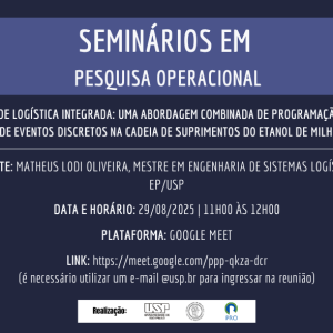 Seminários em Pesquisa Operacional têm sua trigésima quarta edição em agosto